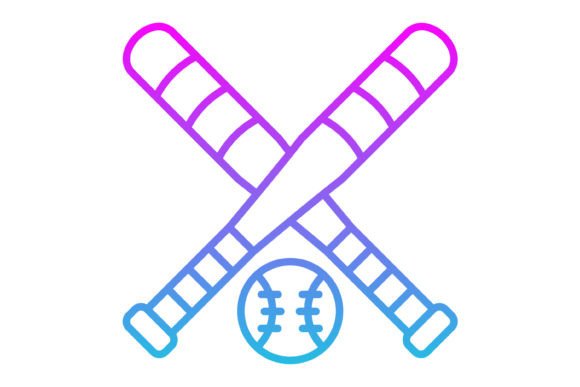Baseball Line Gradient Icon: A Modern Asset for Visual Storytelling