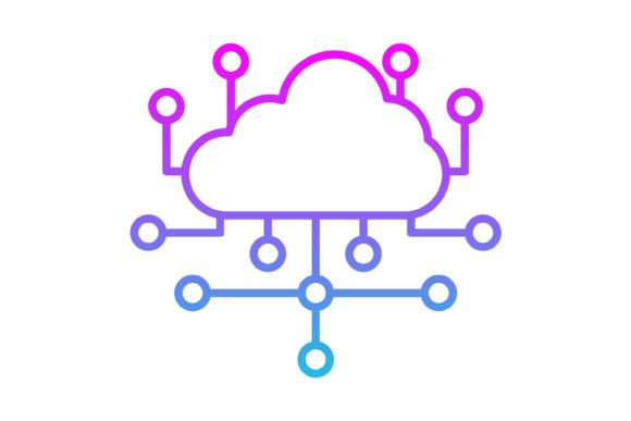 Cloud Computing Line Gradient Icon: Essential Design Asset Guide