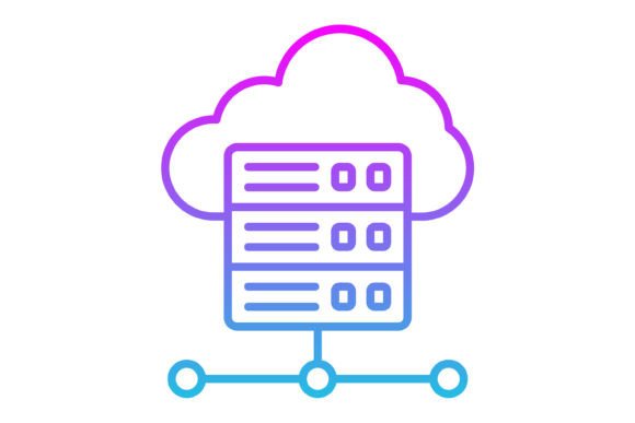Cloud Server Line Gradient Icon: A Modern Design Essential