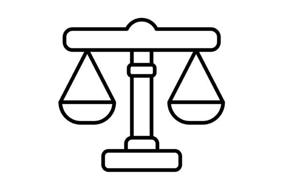 Justice Outline Icon: A Versatile Design Asset for Modern Projects