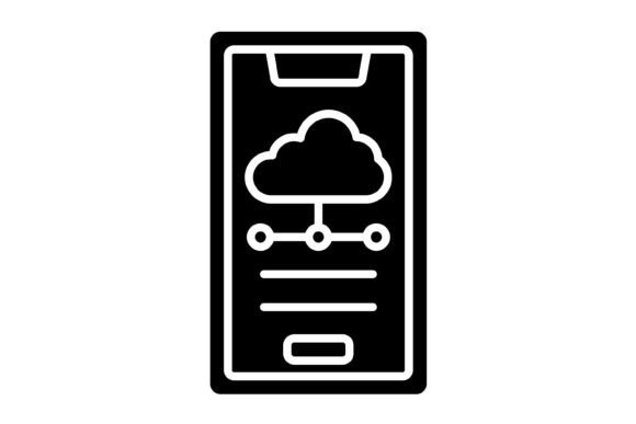 Mobile Cloud Glyph Icon: A Modern Asset for Digital Projects