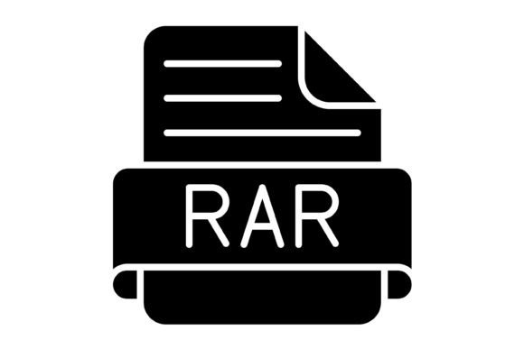 Rar File Glyph Icon: A Versatile Asset for Modern Design