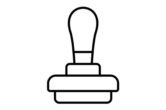 Stamp Outline Icon: A Versatile Vector Asset for Modern Design