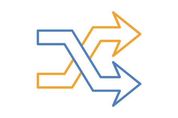 Understanding the Shuffle Blue & Orange Line Icon