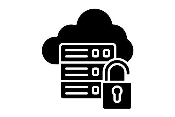 Unsecure Server Glyph Icon: Visualizing Digital Risk